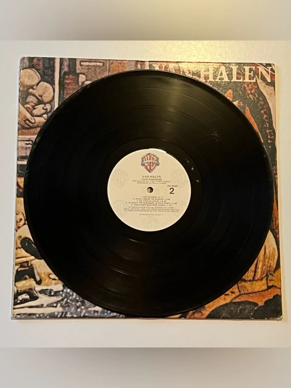 Van Halen Fair Warning LP 1981 US Warner Bros HS 3540 EX/EX Clean Copy - Picture 9 of 11